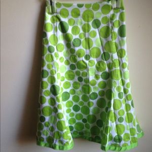 Womens Green White Skirt Size 10